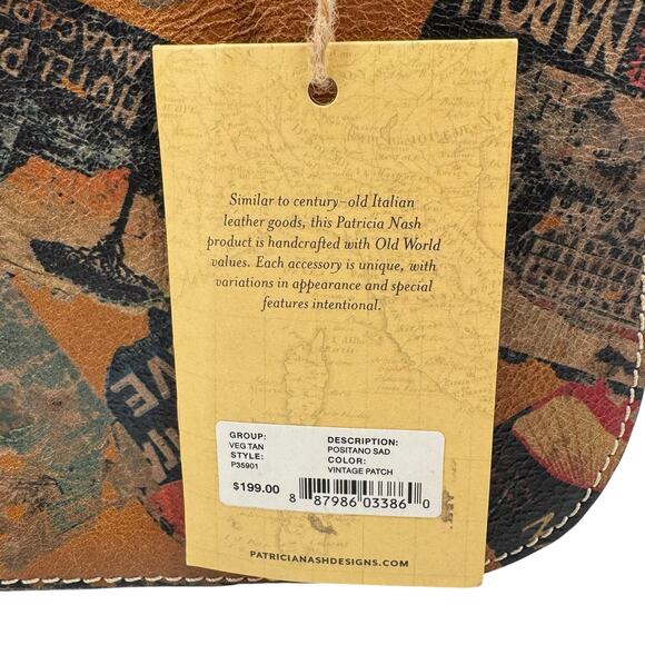 Patricia Nash NEW Old World Traveler Vintage Patch Positano Saddle Bag Purse - Picture 13 of 13